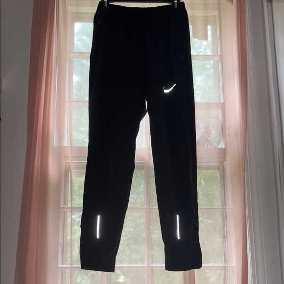 Nike Black Track Pants with Reflective Details - Picture 1 of 2